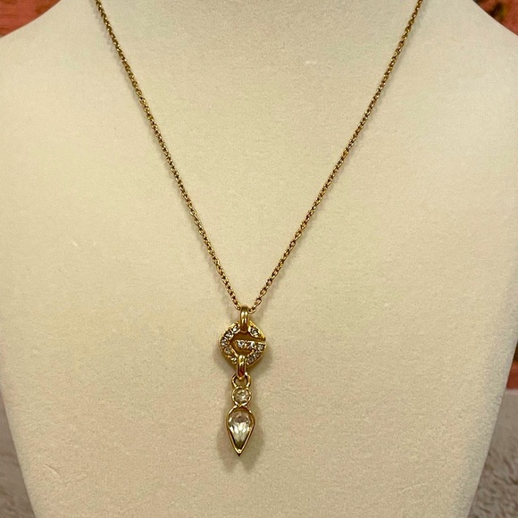 Givenchy Gold Plated Rhinestone-embellished Chain Necklace - Picture 2 of 9